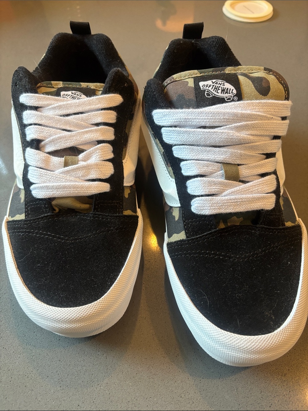 Vans Skate Old Skool 36+ Shoe      Old Skool Camo Black and White Skate Sneakers